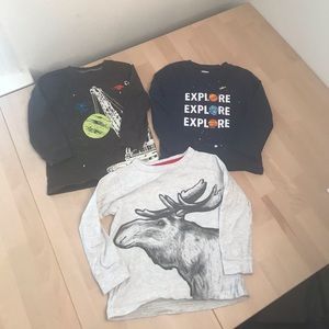 Three shirt bundle - space and moose prints